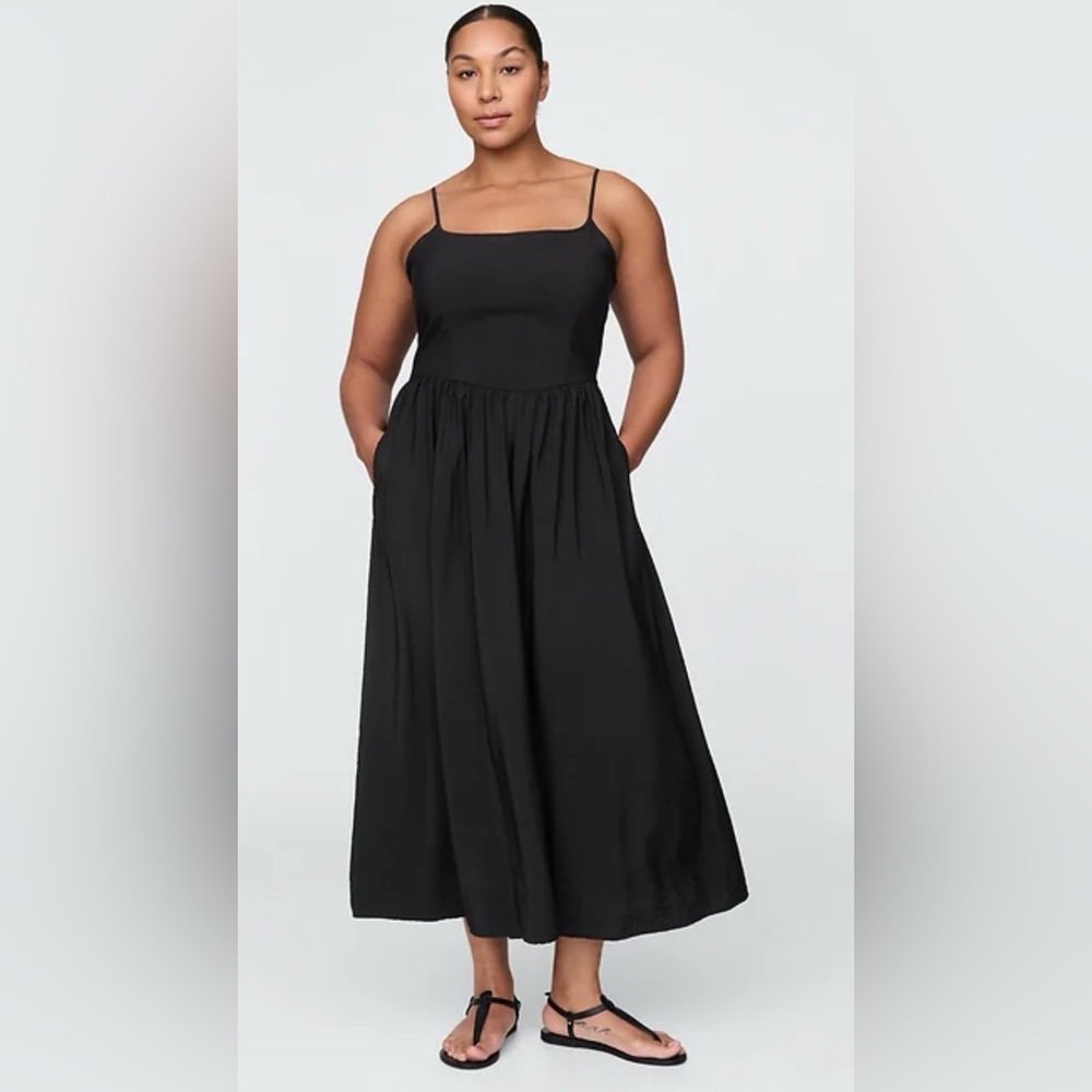 Old Navy Black Spaghetti Strap Maxi Dress